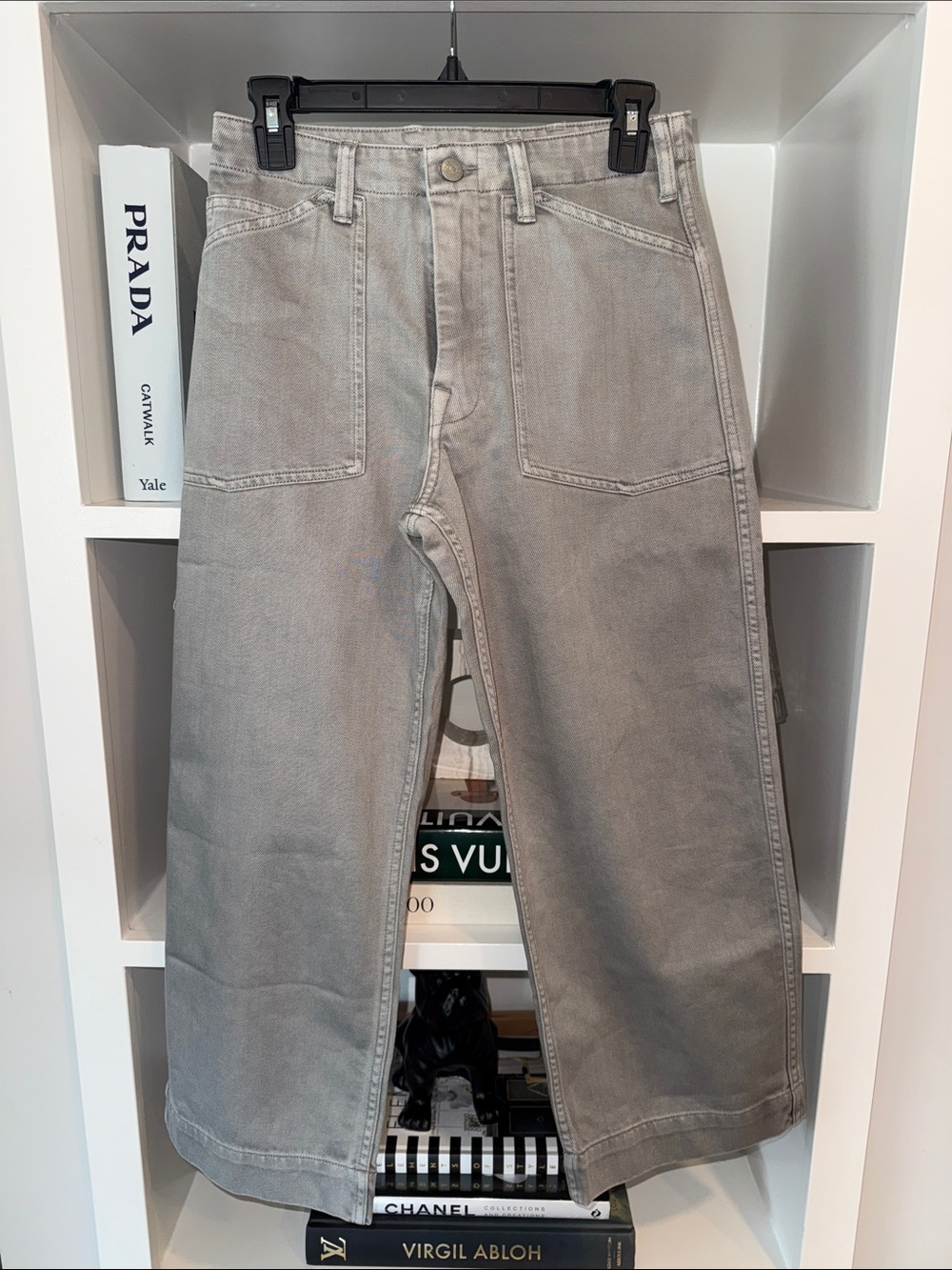 Denimist Gray Workwear Carpenter Crop Jeans